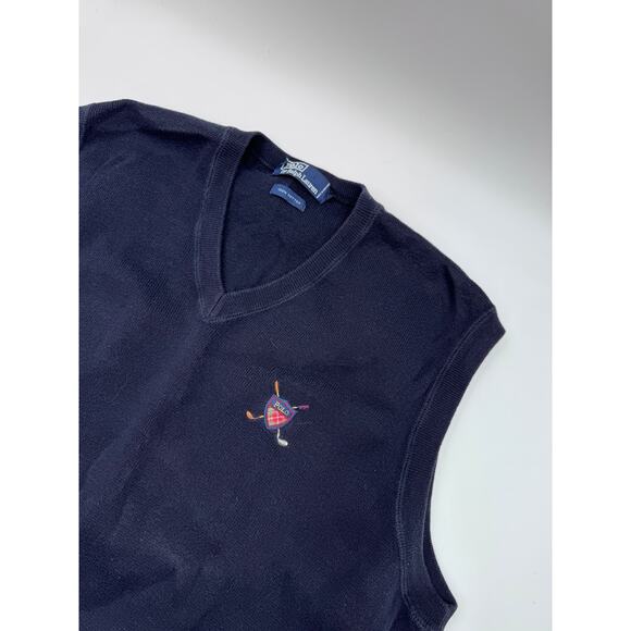 Ralph Lauren Vintage Polo Golf Vest Navy Extra Large - Picture 1 of 4